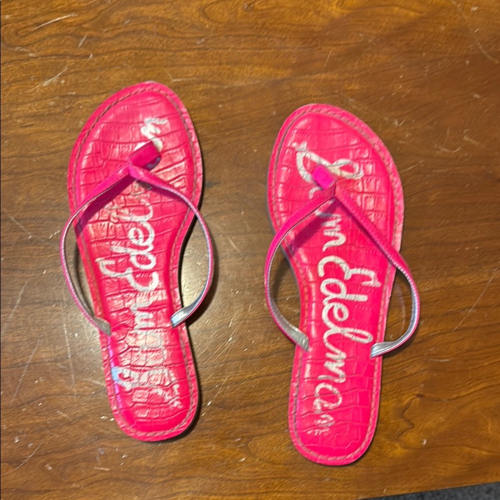 Sam Edelman Pink Flip Flops